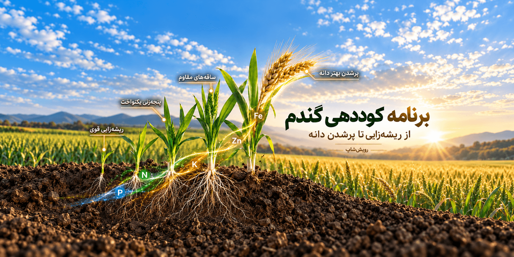 برنامه کوددهی گندم | از پنجهزنی تا پرشدن دانه
